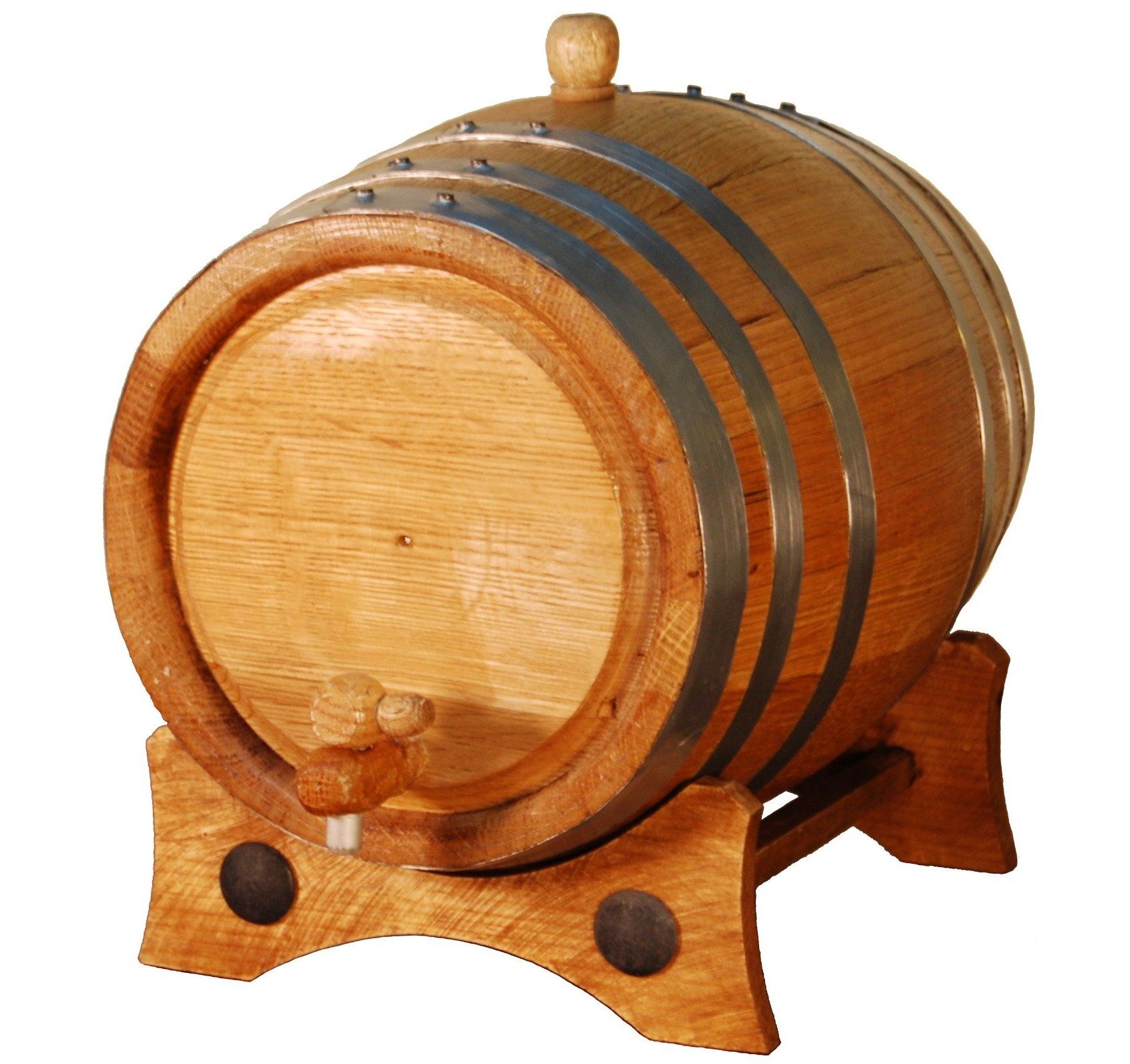 con soporte Barril de madera de roble de 5 litros Dream Wood para almacenamiento y envejecimiento de vino y bebidas 